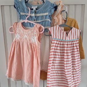 Lot Of 5 Baby Girl Dresses 18-24 Months